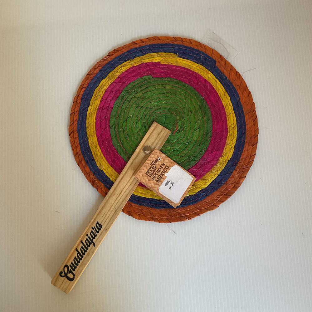 Mexican Handwoven Palm Fan – Guadalajara Souvenir Artisan Boho Decor NWT - Picture 5 of 7